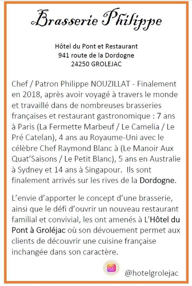 Hotel Du Pont Et Restaurant A Groléjac Esterno foto